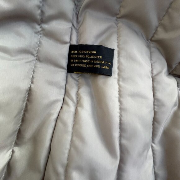Chiango By Fleet Street Womens Long Rain Coat Size 6 Beige Pockets Lined Korea - Picture 6 of 13